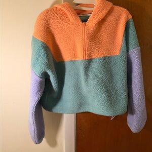 Cider Colorblock Fleece Jacket - Orange, Blue, Purple
